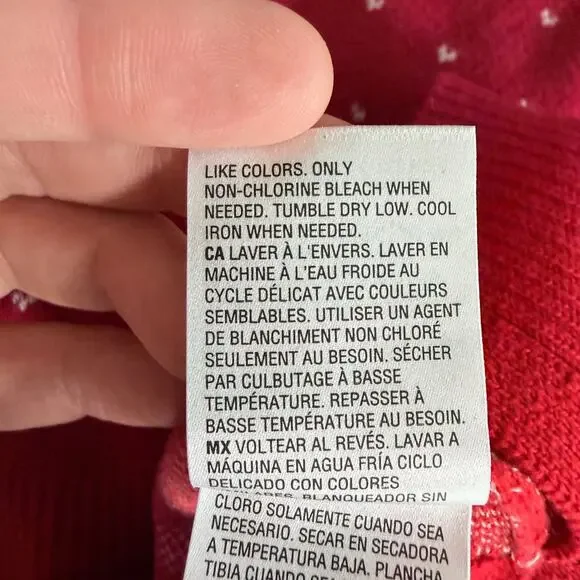 Charter Club Sweater Women's Red PXL Dog Pattern Machine Washable - Picture 14 of 14